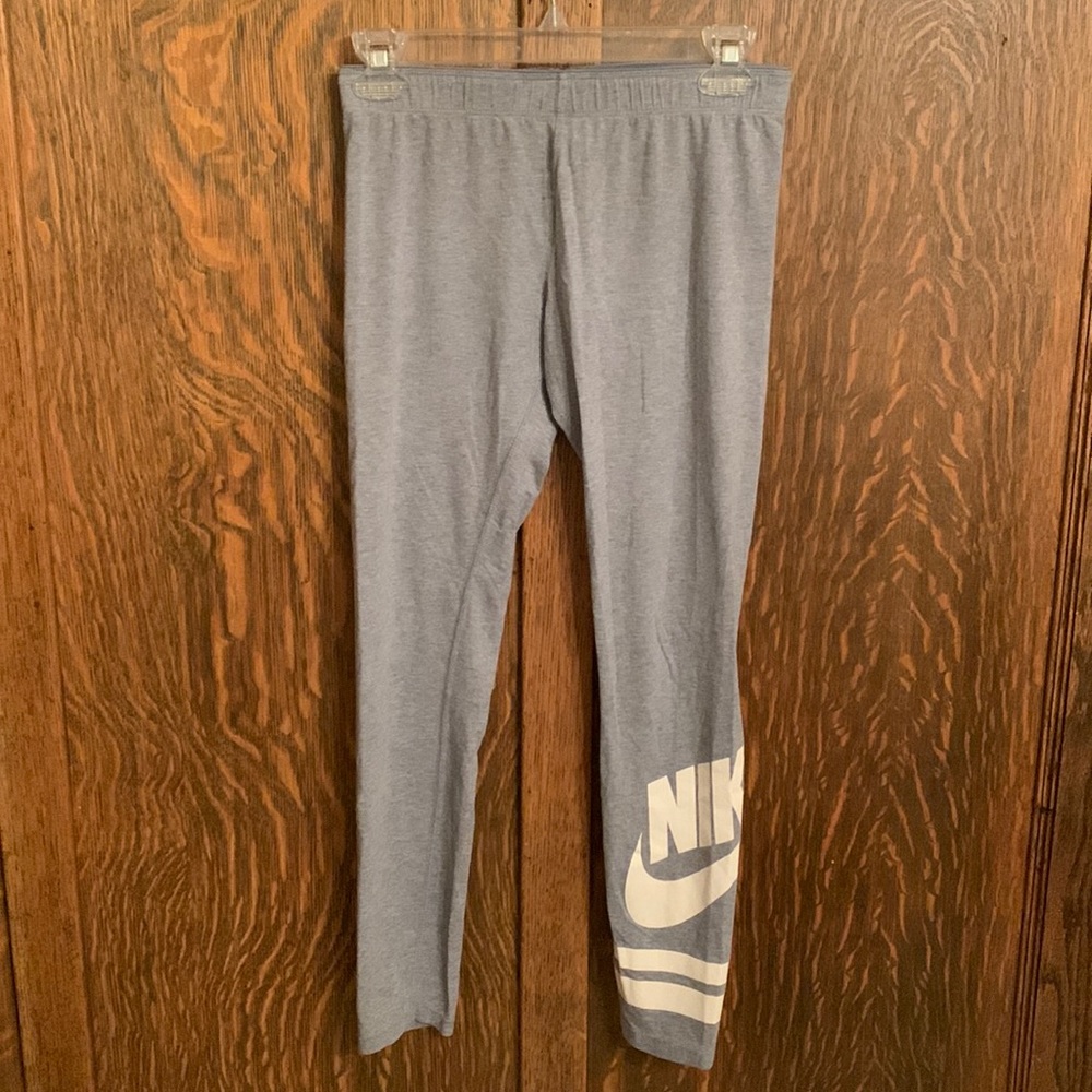 Nike grey cotton leggings logo XL